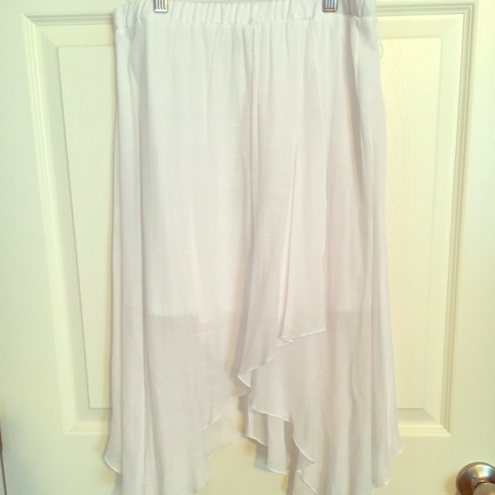 White High-Low Skirt